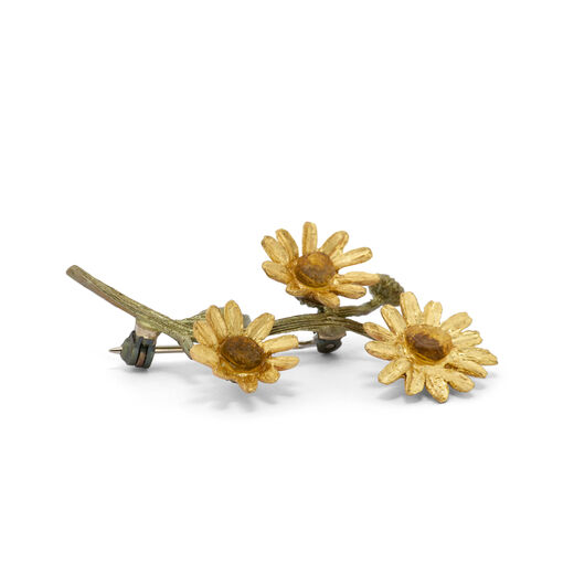 Yellow daisy brooch by Michael Michaud
